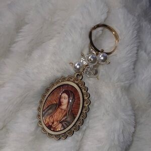 Handmade wood keychain‎